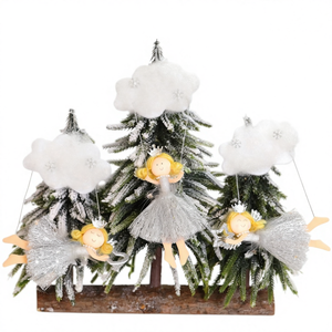 Décoration de Noël de style européen-américain, pendentif d'arbre de Noël en plumes en forme d'étoile à cinq branches, nouvelle collection transfrontalière, origine Chine - Product Image 1