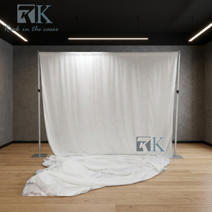 Aluminum Frame Minimalist Pipe Drape <b>Stand</b> White Drapery Indoor <b>Stand</b> - Product Image 1