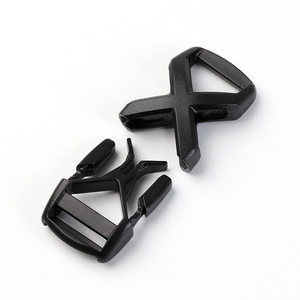 Hebilla de plástico en forma de X de 15 mm de diámetro interior para riñoneras, mochilas, equipo de senderismo, correas de nailon ajustables, color negro, unisex - Product Image 3