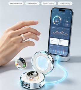 Anillo Inteligente de Acero Inoxidable, Resistente al Agua IP68, Monitor de Salud y Ejercicio, Carga Inalámbrica, Control por Aplicación, para Deportes - Product Image 5