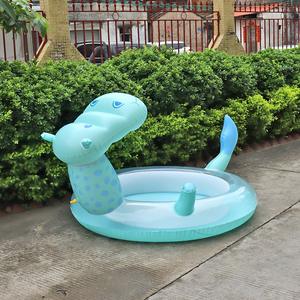 Production en usine PVC gonflable hippopotame arroseur piscine extérieure enfants jouer <span class=keywords><strong>fontaine</strong></span> d'eau avec boule océanique pour les enfants - Product Image 2