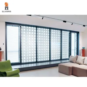Энергоэффективные Алюминиевые Распашные окна с двойным остеклением для спальни с графическим дизайном