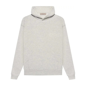 Unisex Winter Letter Oversized 100% Cotton <strong>Fleece</strong> 860g Breathable Embroidered Pocket Casual Pullover Hoodie Sweatpants Set - Product Image 4