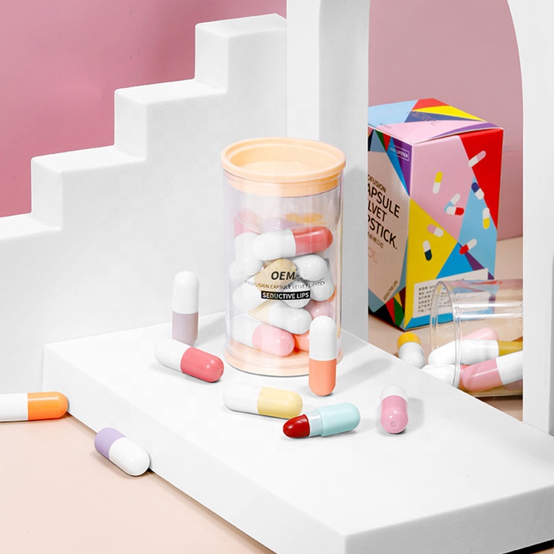 Новая долговечная матовая мини-помада с антипригарным стаканом, многоцветная водостойкая маленькая милая помада в виде звезды и капсулы