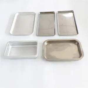 Personalizza il vassoio rettangolare in acciaio inossidabile lucidato a specchio con grado alimentare