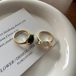 Bague de base en argent sterling S925 avec diamant taillé Version coréenne Niche Design Agate Calcédoine Incrustation Simple Style à la mode - Product Image 3