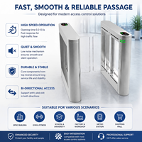 Barrière pivotante automatique intelligente en acier inoxydable, système de contrôle d'accès de sécurité avec reconnaissance faciale RFID