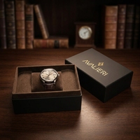 Boîtes cadeaux personnalisées en papier rigide, trois pièces, pour bijoux et montres, avec insert en forme de coussin, boîte à montre de luxe