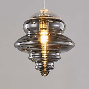 <span class=keywords><strong>Lampe</strong></span> à <span class=keywords><strong>suspension</strong></span> LED en <span class=keywords><strong>verre</strong></span> vintage moderne ambre/gris fumée lustre rétro pour salle à manger salon - Product Image 5