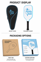 Raquette de pickleball en bois personnalisée OEM avec logo, légère