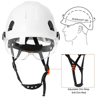 Casque de Sécurité Industriel HBC ABS pour Construction et Sauvetage avec Visière, Protection pour le Travail et l'Escalade, et Mines
