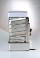 Vitrine chauffante électrique professionnelle en acier inoxydable pour la présentation et la conservation des aliments, idéale pour la restauration