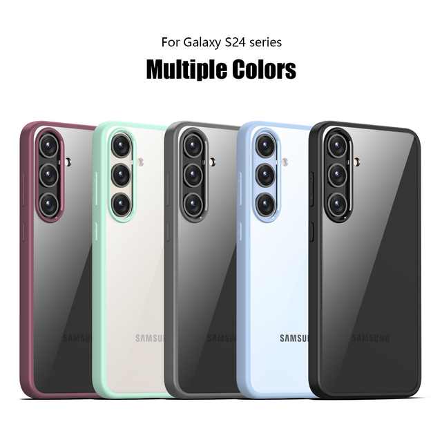 Crystal Clear Phone Case Slim Case Cell Phone Protective Cover Silicone Bumper Full Protective Case for Samsung S24 S24+