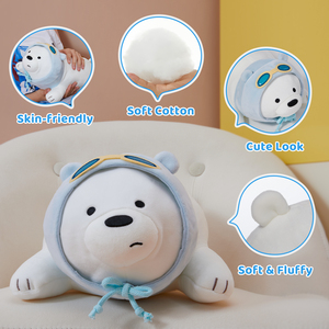 Peluche de los Ositos Desnudos en Posición Acostada, Oso Polar, Lindo Peluche de Animal para Niños, Regalo - Product Image 1