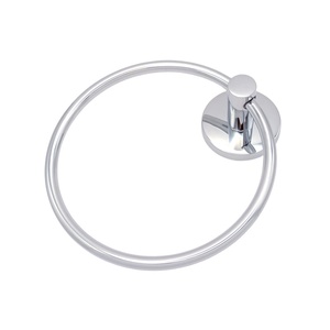 Design moderne Anneau porte-serviettes rond en argent Quincaillerie de salle de bain de qualité hôtelière pour la cuisine Accessoirisez votre espace avec style - Product Image 2