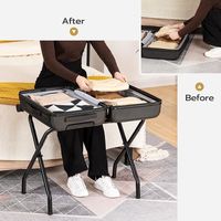 Support de bagages pliable en gros, compatible dropshipping, support de valise pliable en métal pour chambre d'hôtes, hôtel, chambre à coucher, placard