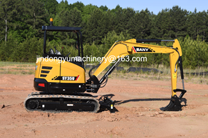 Mini-excavatrice Sany SY35U d'origine, configuration robuste de 3,82 tonnes, fonctionnement extrêmement fiable, poids opérationnel de 3 tonnes, attache de godet. - Product Image 2