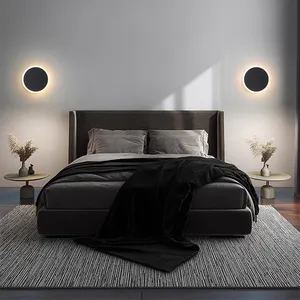 Lampu Dinding Led dalam ruangan bentuk bulat Nordic, lampu dinding Led untuk rumah, kamar tidur, kantor, Hotel