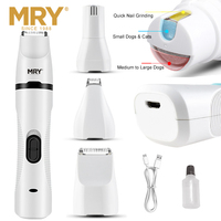 Tondeuse pour pattes d'animaux MRY avec lumière LED, faible bruit, sans fil, pour pattes, yeux, oreilles, outil de toilettage portable pour animaux de compagnie, 300 mAh