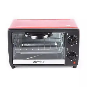 13L Mini Gas Oven Pemanggang Ganda Seragam Penuh Pemanas Pizza Turki Lampu Indikator Waktu Pemanggang Roti Oven Listrik