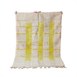 Tapis faits main en laine de Nouvelle-Zélande, design géométrique moderne, style berbère marocain, pour salon, prix abordable, fabriqués en Inde - Product Image 1