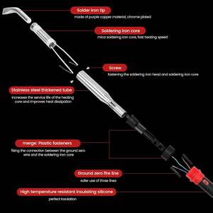 <span class=keywords><strong>Fer</strong></span> à <span class=keywords><strong>souder</strong></span> électrique de qualité professionnelle 80-300W soudage à haute puissance à chauffage rapide réparation électronique efficace pour électricien - Product Image 4