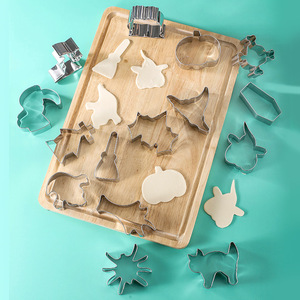 <b>Set</b> 15 Stainless Steel Halloween Ghost Bat Pumpkin Cartoon Cookie Moulds <b>Microwave</b> & Oven Safe - Product Image 1
