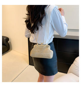 <span class=keywords><strong>Borsa</strong></span> a conchiglia in paglia mimetica autunnale, nuova versione coreana, personalizzabile, tessuta a mano, alla moda, per giovani donne - <span class=keywords><strong>Outlet</strong></span> di fabbrica - Product Image 3