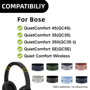 Para <span class=keywords><strong>Bose</strong></span> QuietComfort 35 II (QC35ii) QC45 QuietComfort SE Auriculares inalámbricos Diadema Cubierta lateral Accesorio deslizante - Product Image 2