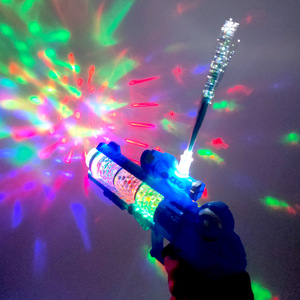 Pistola de proyección de fibra óptica eléctrica con sonido y luz para niños, pistola de juguete de plástico con pilas, unisex, de 5 a 14 años - Product Image 4