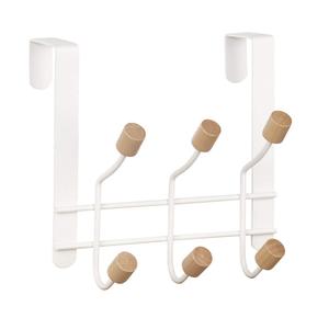 Nouveau <span class=keywords><strong>Design</strong></span> nordique blanc métal crochet de porte <span class=keywords><strong>en</strong></span> <span class=keywords><strong>bois</strong></span> sur porte organisateur support mural cintre sur les crochets de porte - Product Image 2