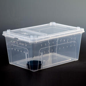 Conteneur de transport en plastique portable, boîte d'alimentation pour reptiles, boîte de reproduction pour serpents, habitat transparent pour animaux, cage, conteneur portable - Product Image 5