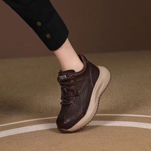 2025 Thick-Soled Rubber Outsole Retro All-Match Lace-Up Casual Shoes Soft-Soled Mesh Lining Wear-Resistant -Style - Product Image 2