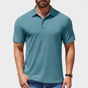 Polo homme au meilleur prix, nouveau design printemps-été, respirant et confortable, manches courtes. - Product Image 1