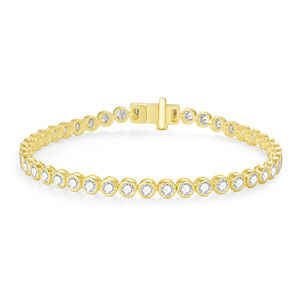 Bracelet avec Charmes en Diamants de Laboratoire pour Femmes - Or 9k10k14k18k Chaîne de Diamants Simple Exquise qui Sublime Votre Tenue Unique - Product Image 1
