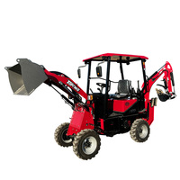 TBL15-600 Backhoe Loader Mini Loader Front Loader 4WD Wheel Loader dengan Bantalan Mesin Komponen Tahan Aus Efisiensi Tinggi