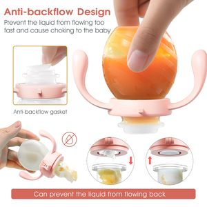 NCVI Mangeoire en silicone sans BPA pour bébé <span class=keywords><strong>Tétine</strong></span> pour bébé Jouet de dentition pour bébé Mangeoire pour fruits - Product Image 5