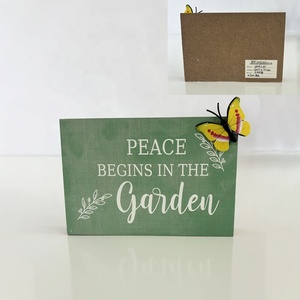 Nuevo Diseño Rústico <span class=keywords><strong>de</strong></span> Decoración <span class=keywords><strong>de</strong></span> Mesa <span class=keywords><strong>de</strong></span> Madera para Pascua, Decoración Ecológica para la Temporada <span class=keywords><strong>de</strong></span> Primavera, Letreros con Impresión UV, Color y Tamaño Personalizables - Product Image 5