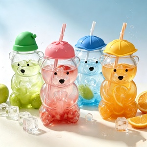 Vaso de Vidrio con Diseño Clásico en Forma de Oso de Peluche, Tazas Bonitas de Dibujos Animados para Café y Jugo, para Té y Leche, para Uso en Restaurantes - Product Image 2
