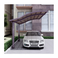 Auvent de stationnement résidentiel et public abri d'auto conception unique 10x20 aluminium polycarbonate toiture cadre métallique Alluminio