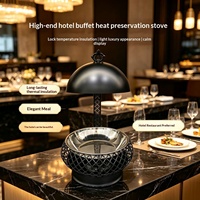 Réchaud de buffet suspendu haut de gamme 8L pour service transfrontalier, chauffe-plats commercial de style hôtelier de luxe léger pour restauration en libre-service
