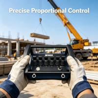 Controlador Remoto Universal Hidráulico Proporcional de 6 Ejes, Resistente a Amplios Rangos de Temperatura, para Trabajos en Exteriores a Altas y Bajas Temperaturas