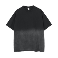 Nouveau design T-shirt homme oversize en coton bouclette 100% respirant, écologique, couleur unie, séchage rapide, effet vintage, noir, style hip-hop, vierge