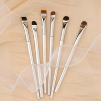 Brosse à Sourcils de Luxe et Eyeliner Marque Privée avec Pochette, Pinceau Professionnel pour Teinture de Sourcils, Pinceau Angulaire pour Sourcils
