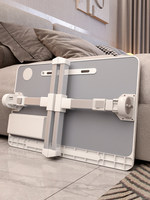 Bureau d'ordinateur portable ergonomique pliable pour lit - Table d'étude portable avec porte-gobelet et fente pour tablette - Plateau de lit multifonctionnel