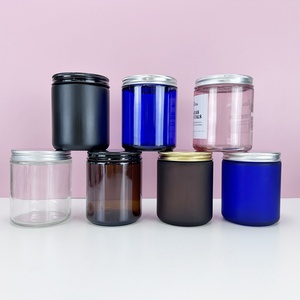 Frascos de vidrio ámbar negro esmerilado de 100 ml, 250 ml y 8 oz para velas de boticario al por mayor con tapa metálica dorada - Product Image 2