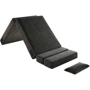 Sofá Cama Esquinero Moderno de Espuma de Alta Densidad con Tapicerí<span class=keywords><strong>a</strong></span> de Terciopelo para Sala de Estar - Product Image 1