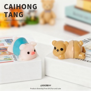 Caihong Tang Miniature 3D Cartoon Animal <b>Figurines</b> Plastic Resin DIY Jewelry Set Ornaments Craft Supplies - Product Image 4
