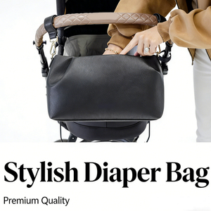 <span class=keywords><strong>Sac</strong></span> de rangement pour poussette et couches de bébé, personnalisable, en cuir végétalien imperméable, convertible en <span class=keywords><strong>sac</strong></span> à bandoulière, toutes saisons - Product Image 2
