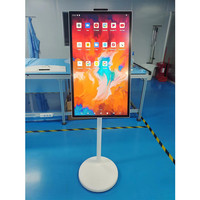 Téléviseur intelligent portable sur pied avec écran tactile, couleur personnalisée, télévision intelligente avec écran tactile 27 pouces